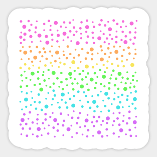 Rainbow Polka Dots Sticker